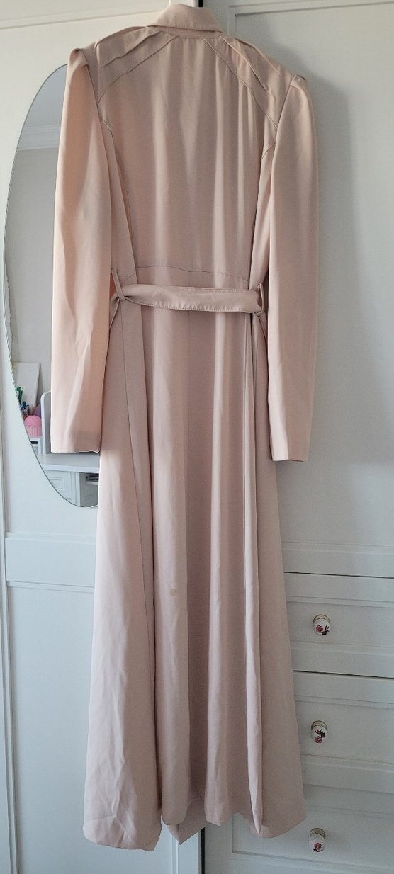 Nihan Düğmeli Uzun Kadın Pardesü - Görsel 4