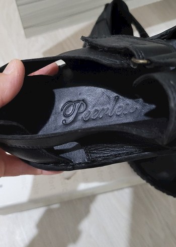 Erkek Siyah Cırt Tokalı Deri Sandalet - Görsel 4