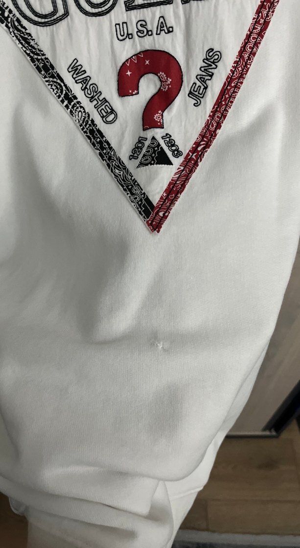 Baskılı Beyaz Erkek Guess Sweatshirt - Uzun Kollu - Görsel 4