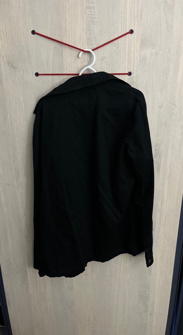 Düğmeli Siyah Erkek Keten Ceket - Görsel 2