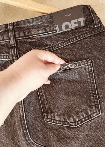 Loft Koyu Antrasit Slim Fit Jean Etek
