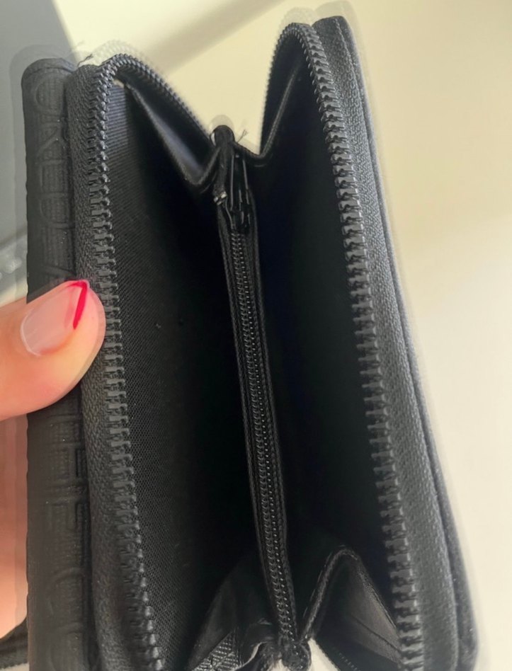 Deri Siyah Fermuarlı Kadın Cüzdanı - Görsel 2