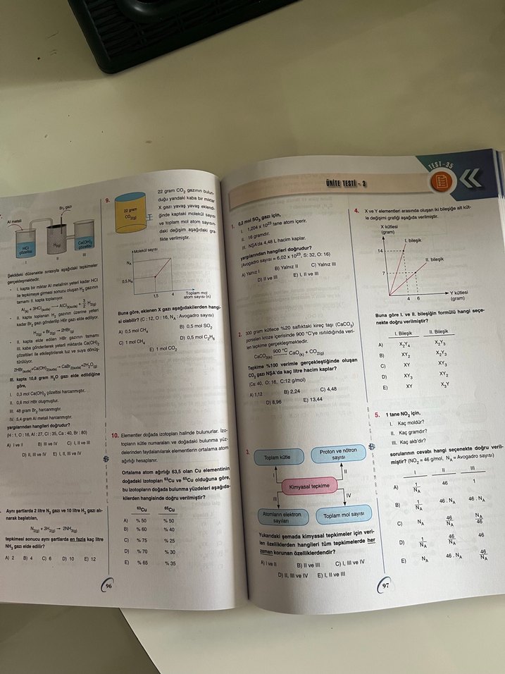 10. Sınıf Kimya Bilgi Sarmal Soru Bankasi - Görsel 3