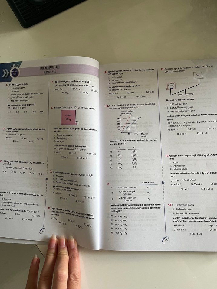 10. Sınıf Kimya Bilgi Sarmal Soru Bankasi - Görsel 2