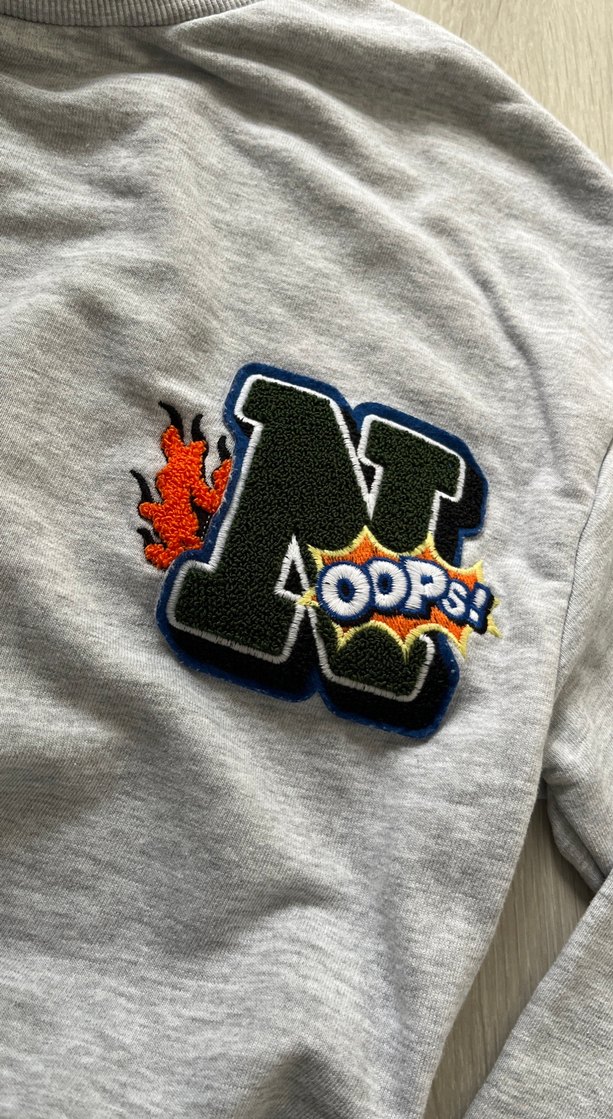 Gri Baskılı Kadın Sweatshirt - Görsel 3