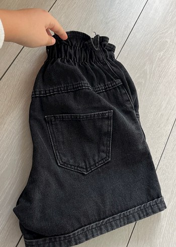 Kadın Siyah Mini Denim Şort - Görsel 2