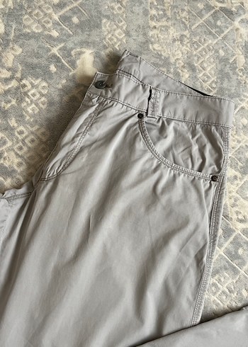 Gri erkek Rahat Kesim Fermuarlı  Pantolon - Görsel 2