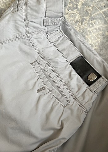 Gri erkek Rahat Kesim Fermuarlı  Pantolon - Görsel 4