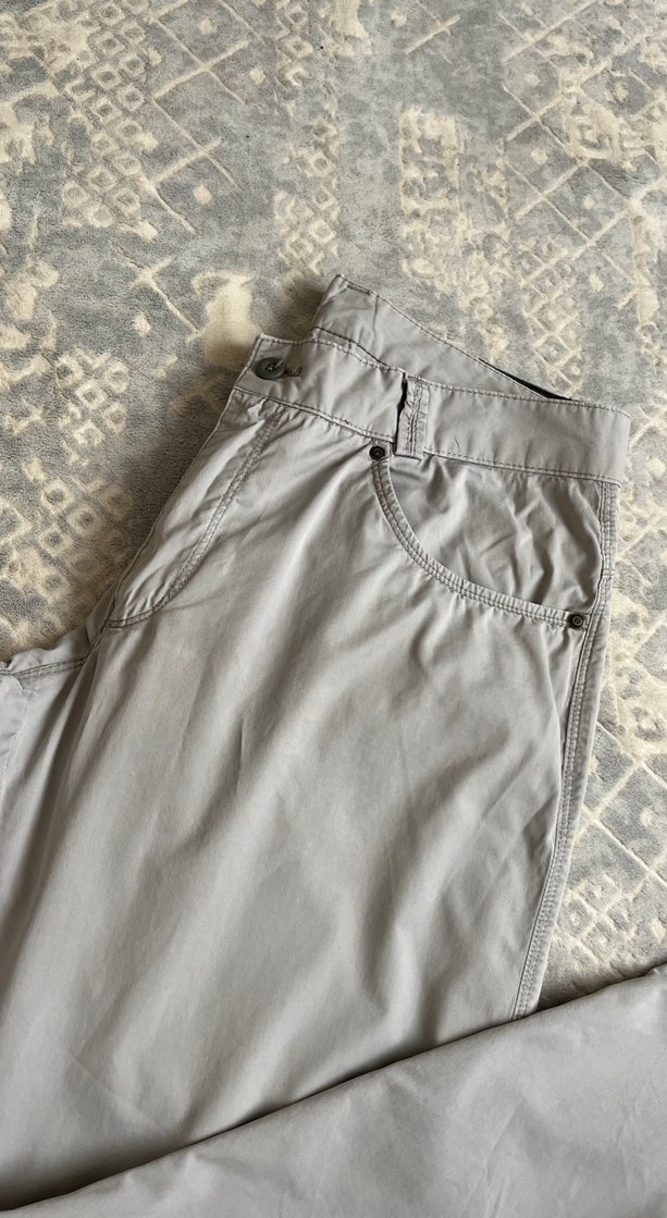 Gri erkek Rahat Kesim Fermuarlı  Pantolon - Görsel 2