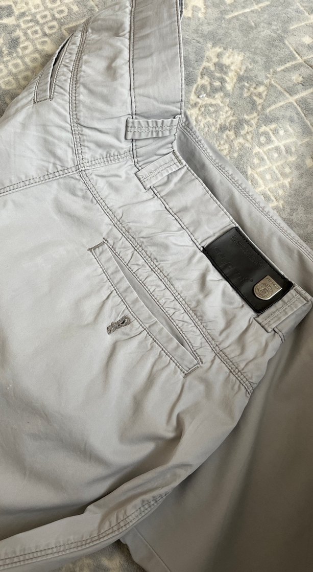 Gri erkek Rahat Kesim Fermuarlı  Pantolon - Görsel 4