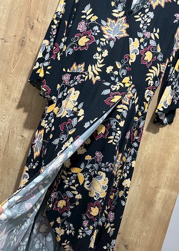 Çiçek Desenli Uzun Bohem Elbise - Görsel 4