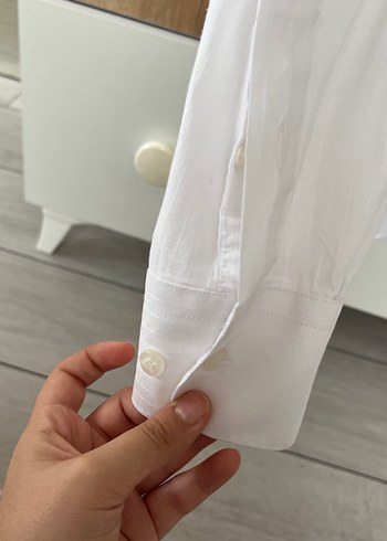 Beyaz Klasik Keten Erkek Gömlek - Görsel 3