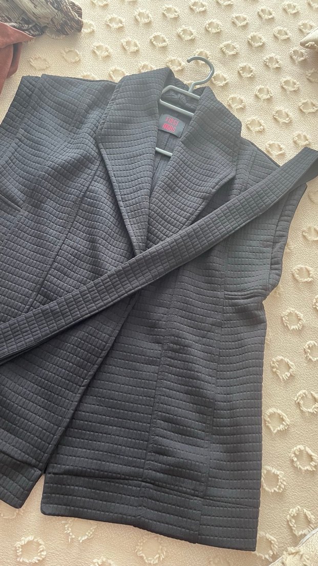 Siyah Yılan Desenli Midi Kadın Sabahlık - Görsel 5