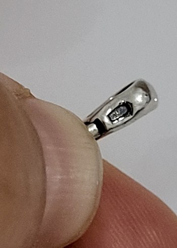 Siyah Taşlı Gotik Kolye Ucu gümüş - Görsel 4