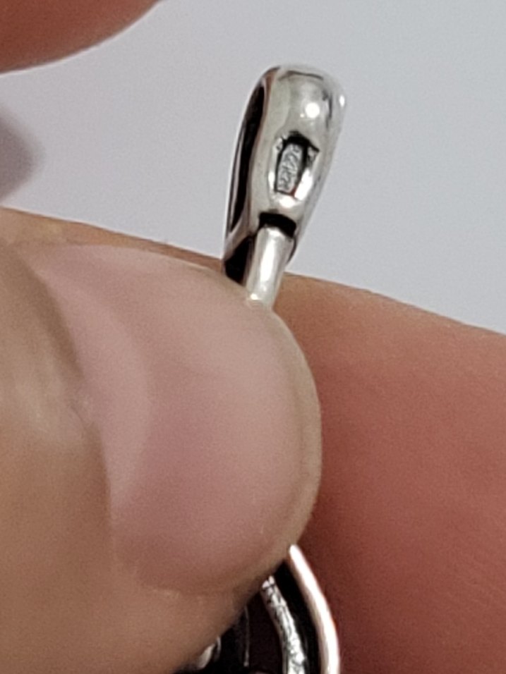 Siyah Taşlı Gotik Kolye Ucu gümüş - Görsel 3