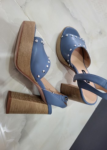 Mavi Denim Platform Topuklu Kadın Ayakkabı - Görsel 6