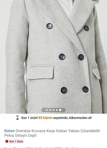 xs Beden gri Renk Koton kaban