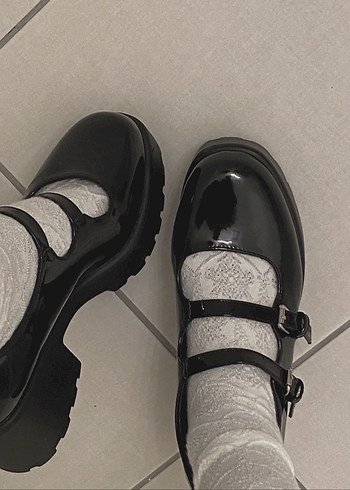 American Vintage Kadın Siyah Platform Topuklu Gotik Ayakkabı Lolita