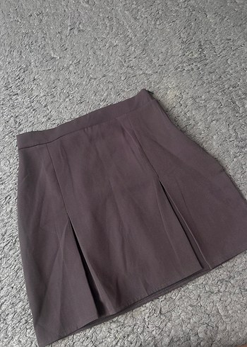 Gri Pilili Kadın mini etek bershka