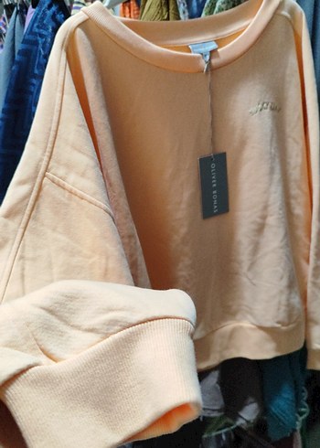44 Beden Bej Kadın Uzun Kollu Sweatshirt