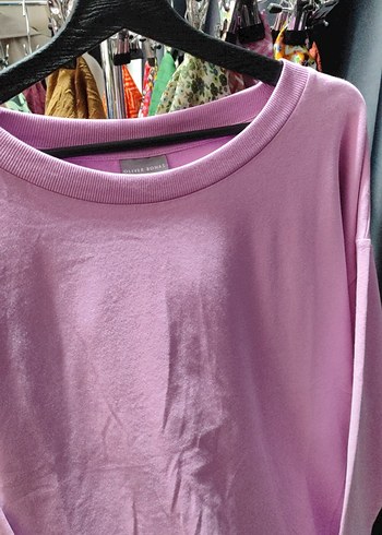 Diğer Pembe Rahat Kesim Uzun Kollu Sweatshirt