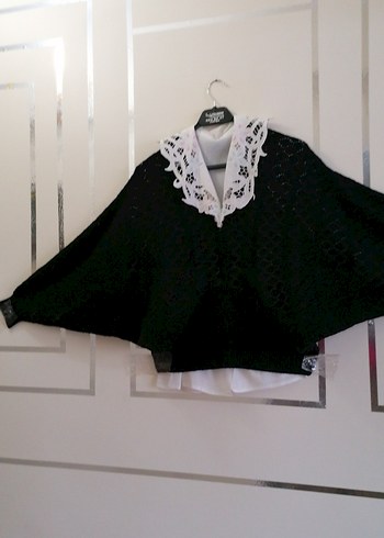 Siyah kendi el emeğim şık tasarımlı kazak yeni - Görsel 2