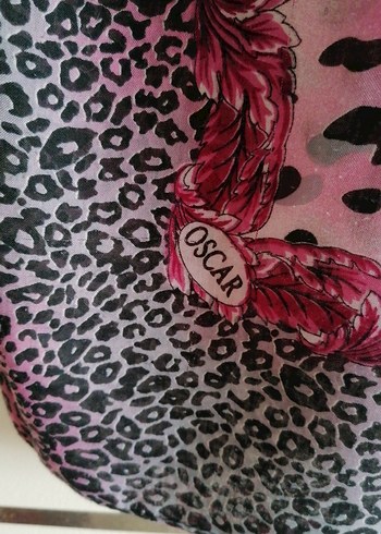 Pembe Leopar Desenli Bohem bayan fular yemeni yeni - Görsel 4