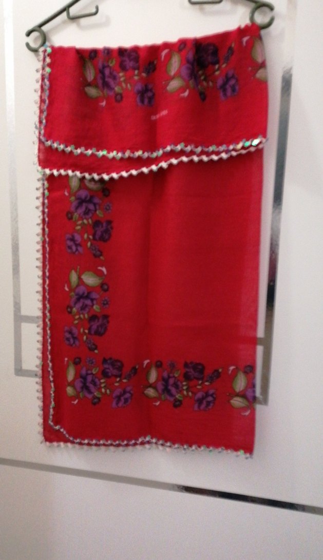 Renkli Dantel Detaylı Kadın Fular yeni ürün - Görsel 3