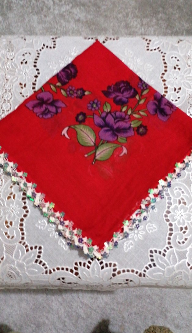 Renkli Dantel Detaylı Kadın Fular yeni ürün - Görsel 2