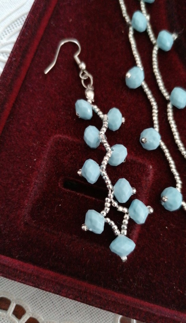 Turkuaz Boncuklu Kısa Bohem bayan takı seti yeni ürün - Görsel 3