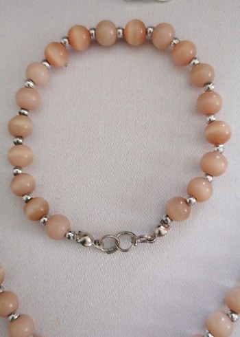 Sedef taştan şık tasarımlı bayan takı seti yeni ürün - Görsel 3