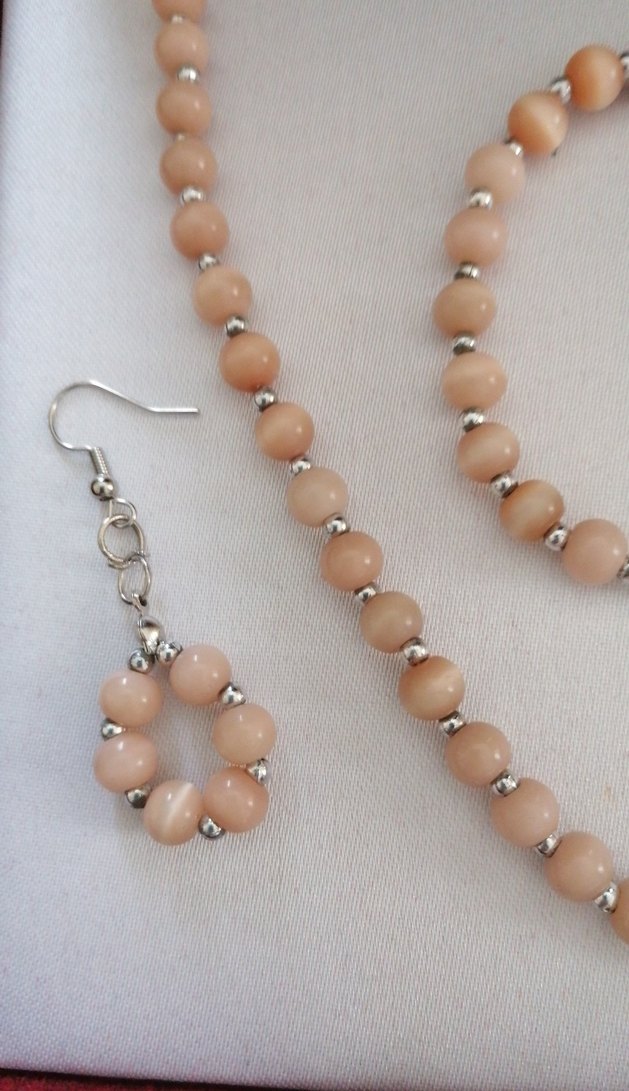 Sedef taştan şık tasarımlı bayan takı seti yeni ürün - Görsel 4