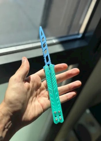 Renkli Kelebek Bıçak - Görsel 3