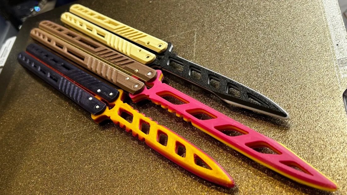 Renkli Kelebek Bıçak - Görsel 2