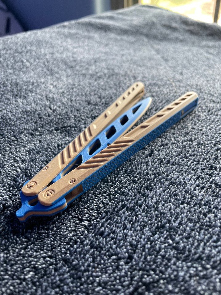 Turkuaz Renkli Kelebek Bıçak - Görsel 3