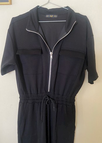 Fermuarlı Pamuklu Uzun Tulum - Görsel 2