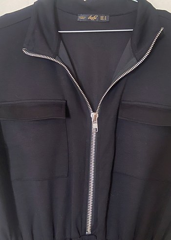 Fermuarlı Pamuklu Uzun Tulum - Görsel 4