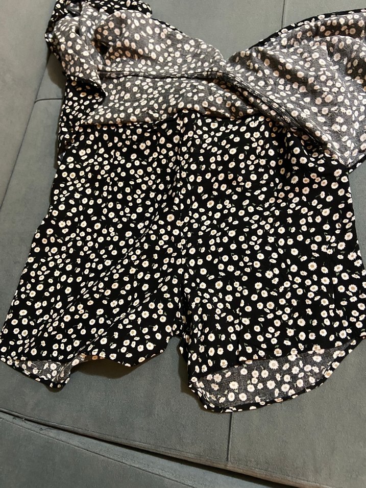 Puantiye Desenli Siyah Mini Etek - Görsel 2