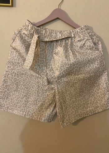 Bej Leopar Kısa Şort - Görsel 5