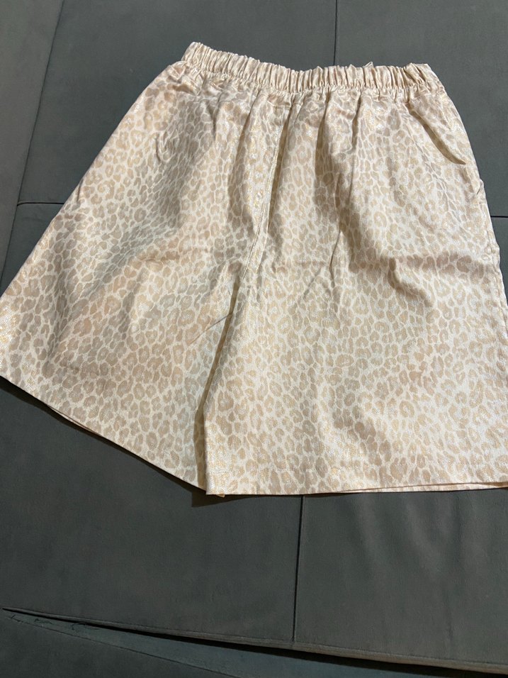 Bej Leopar Kısa Şort - Görsel 4