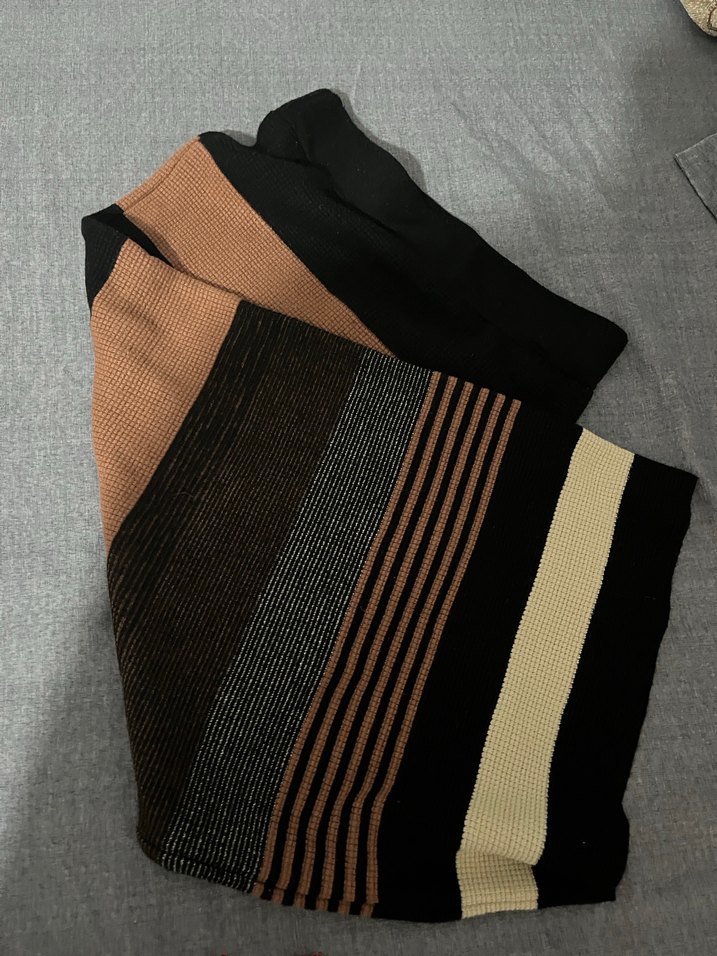 Çizgili renkli etek - Görsel 4