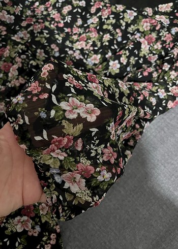 Çiçek Desenli Midi Bohem Elbise - Görsel 3