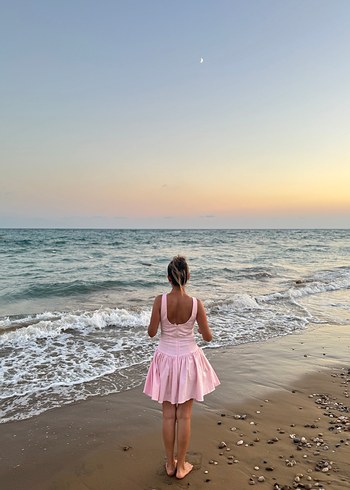 Trendyol & Milla Pembe askılı Mini Elbise