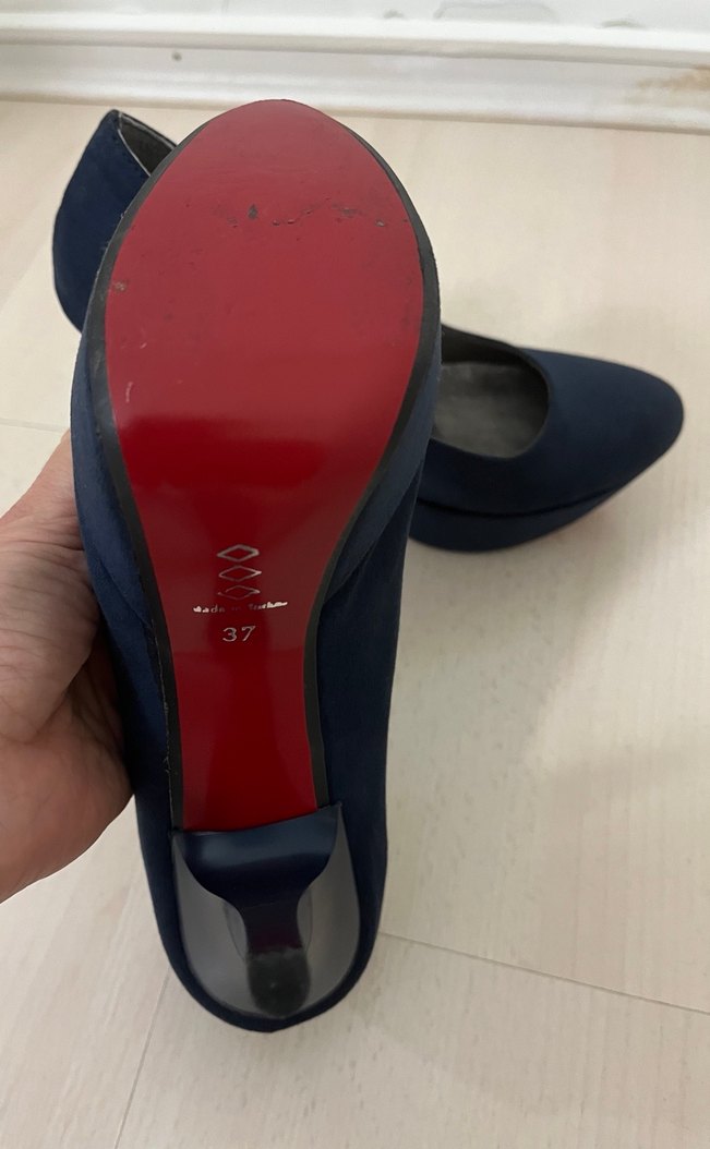 Lacivert platform topuk  Kadın Ayakkabı - Görsel 3