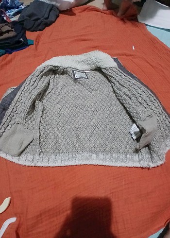 18-24 Ay Beden ZARA Gri Örgü Erkek Çocuk Hırka