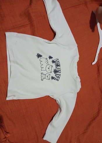 Beyaz Baskılı Uzun Kollu - Görsel 3