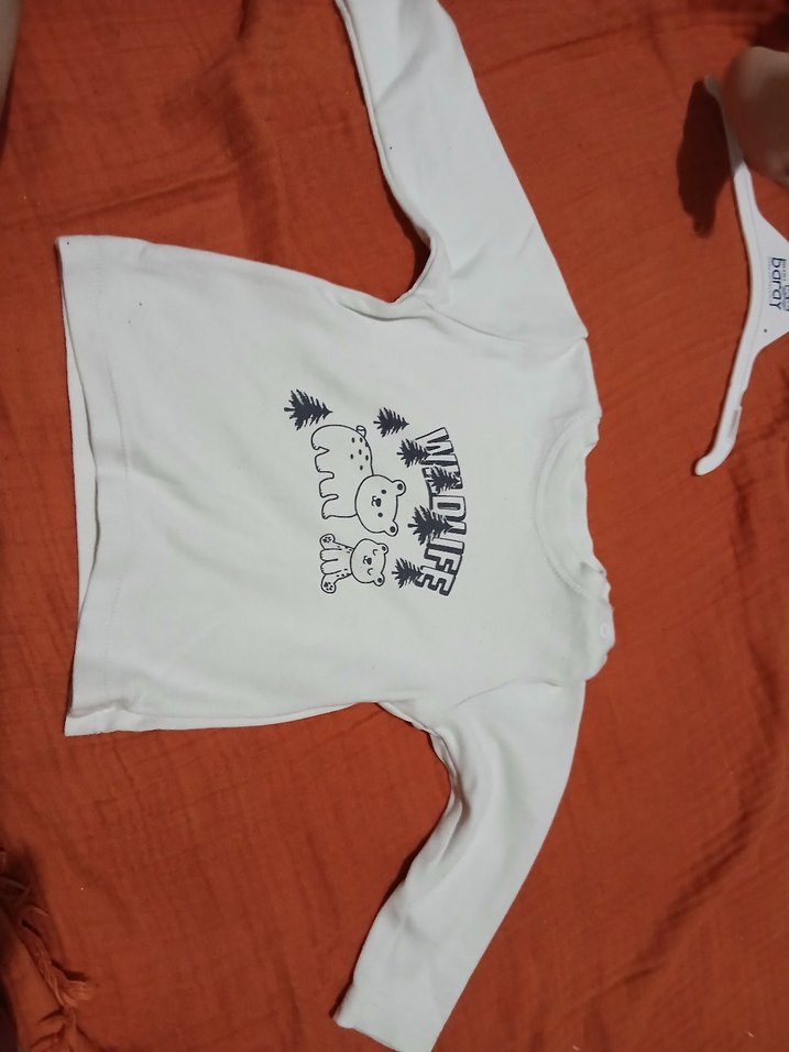 Beyaz Baskılı Uzun Kollu - Görsel 3