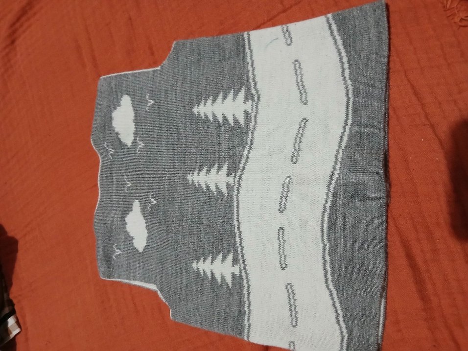 Düğmeli Gri Erkek Triko Süveter - Görsel 2