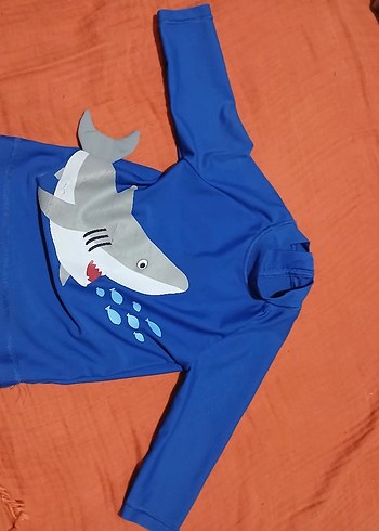 Uzun Kollu Erkek Çocuk Mavi Baskılı Mayo Üstü - Görsel 4