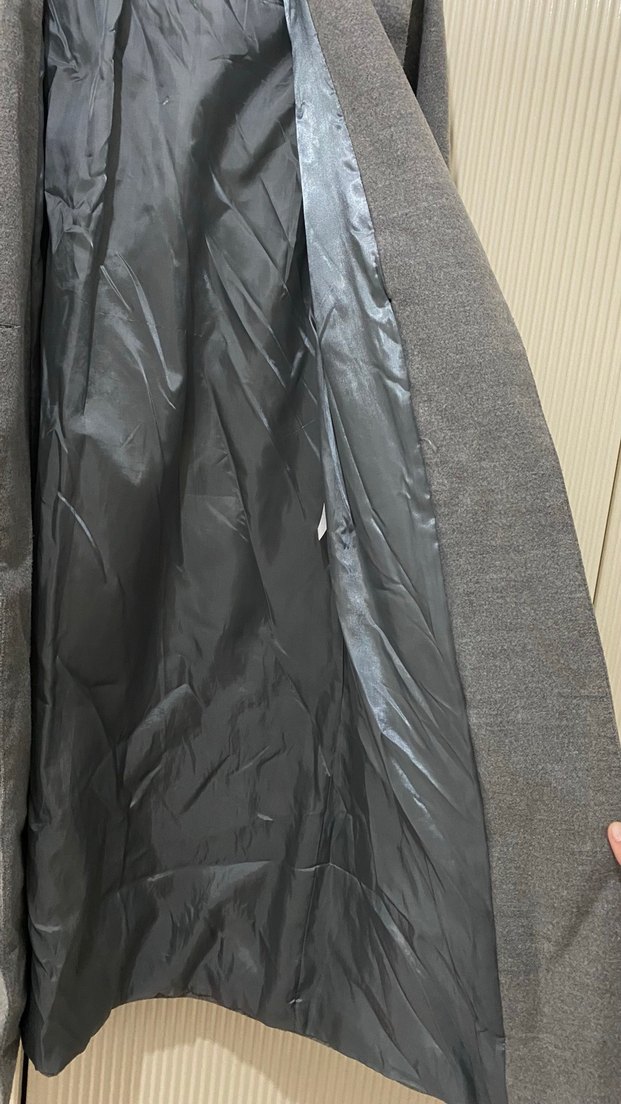 Gri Uzun Kışlık Kaban - Görsel 5